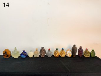 Group Of 14 Snuff Bottles