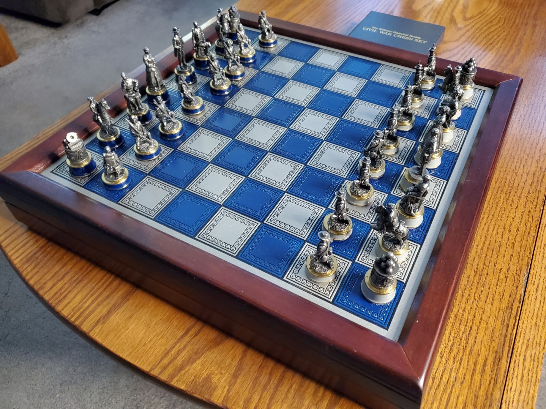 Franklin Mint Collectible Chess Set, Civil War Chess Set, Made Of