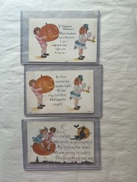 Antique Halloween  Postcards (qty 3)