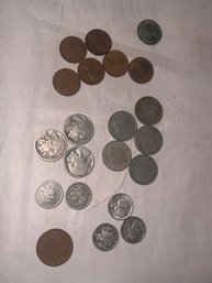 Coins: Mixed Lot Of USA Coins (qty 22)