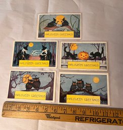 Antique Halloween Postcards Whitney (qty 5)