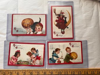 Antique Halloween Postcards Brundage (qty 4)