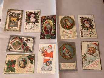 Santa Claus Holiday Christmas Postcards (Qty 10)