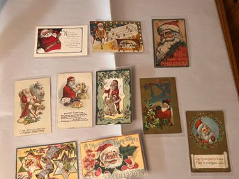 Santa Claus Holiday Christmas Postcards (Qty 10)