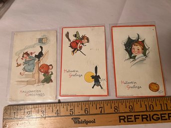 Antique Brundage Halloween  Postcards (qty 3)
