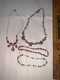 Costume Jewelry: Bracelets And Necklaces   (Qty 4)