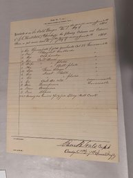 Civil War Document:  Company G, 7th Iowa Infantry. Capt. Burr B. Hale ?