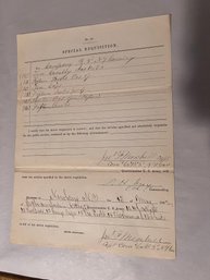 Civil War Document: 1862 Company B  3rd New York Cavalry Special Requisition Form