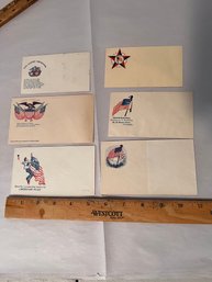 Civil War Patriotic Covers Envelopes (Unused) (Qty 6)