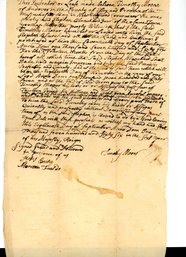 Colonial Massachusetts Bay: Andover 1766 Handwritten Document