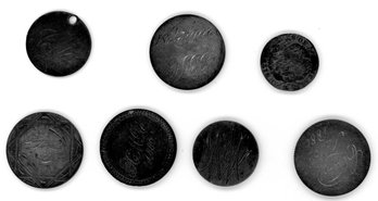 Coins: Love Tokens Silver Seated Liberty Coins (QTY 7)