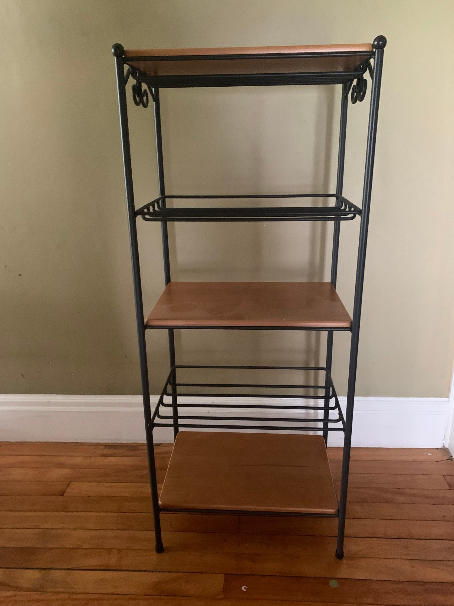 iron shelf 1200 L【引取り限定】 2000's Longaberger Wrought Iron 5-tier Shelf Stand With 3