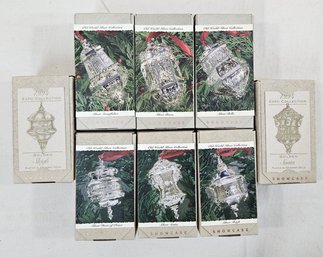 Assorted 1993/1994 Hallmark Keepsake Showcase Old-World Silver Collection Ornaments Group