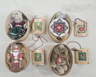 Assorted 1986 Hallmark Country Christmas Collection Ornaments Group
