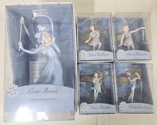 Assorted 2001 Hallmark Keepsake Frostlight Faeries Collection Fiber-Optic Ornaments Group