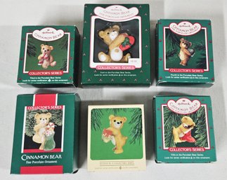 1984-1989 Hallmark Keepsake Collector's Series Porcelain Bears Ornaments Group