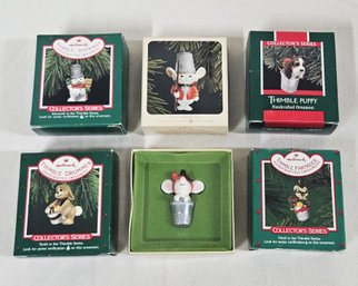 Assorted 1978-1989 Hallmark Keepsake Collector's Series Thimble Series Ornaments Group