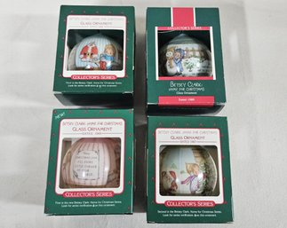 1986-1989 Hallmark Keepsake Collector's Series Betsey Clark Glass Ornaments Group