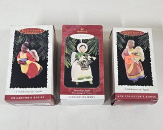 Various 1995-1997 Hallmark Keepsake Collector's Series Angel Ornaments Group
