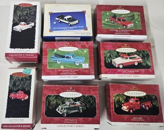 Assorted 1995-2003 Hallmark Keepsake Collector's Series All-American Trucks Ornaments Group