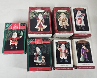Assorted 1990-1988 Hallmark Keepsake Collector's Series Merry Olde Santa Ornaments Group
