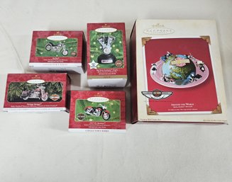 Assorted 1999-2003 Hallmark Keepsake Harley Davidson Ornaments Group