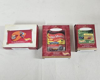 Assorted 2000-2003 Hallmark Keepsake Hot Wheels Ornaments Group