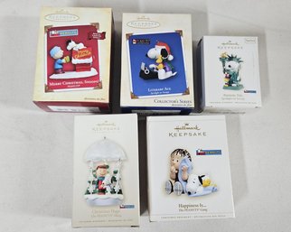 Assorted 2002-2008 Hallmark Keepsake Peanuts Ornaments Group