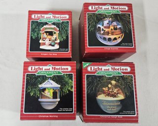 Assorted 1986/1987 Hallmark Magic Light And Motion Ornaments Group