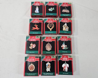 Assorted 1990 Hallmark Keepsake Miniature Ornaments Group