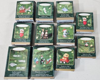 Assorted 2001 Hallmark Keepsake Miniature Ornaments Group