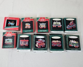 Assorted 1989-1998 Hallmark Keepsake Collector's Series Noel R.R. Miniature Ornaments Group
