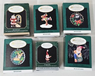 Assorted 1994-1998 Hallmark Keepsake Collector's Club Miniature Ornaments Group