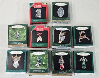 Assorted 1991-2001 Hallmark Keepsake Precious Edition Miniature Ornaments Group