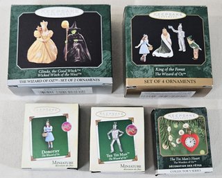 Assorted 1997-2005 Hallmark Keepsake Wizard Of Oz Miniature Ornaments Group