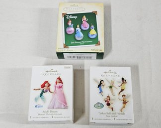 Assorted 2005-2009 Hallmark Keepsake Disney Miniature Ornament Sets Group
