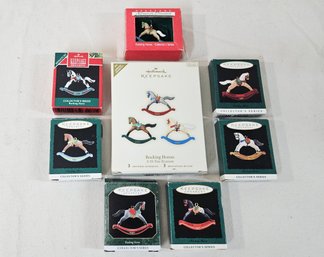 Assorted 1989-2007 Hallmark Keepsake Collector's Series Rocking Horse Miniature Ornaments Group
