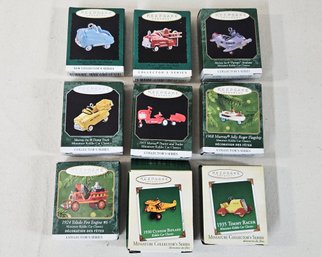 Assorted 1997-2005 Hallmark Keepsake Collector's Series Miniature Kiddie Car Classics Ornaments Group