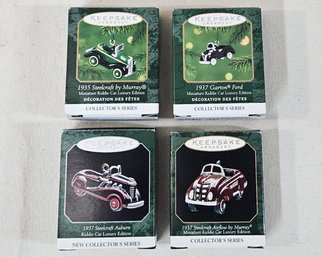 Assorted 1998-2001 Hallmark Keepsake Collector's Series Miniature Kiddie Car Luxury Edition Ornaments Group