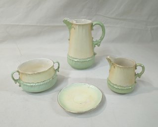 Assorted Antique J.S. & T. Co. Hampshire Pottery Tea/Chocolate Pot Articles Group