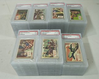 Complete PSA Graded 1954 Topps Scoop Non-Sports Trading Cards Set (1-156)