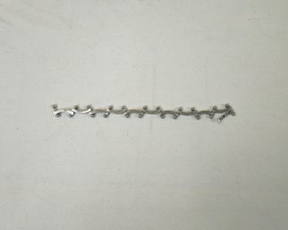 Sterling Silver Curved Bar Bracelet