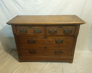Antique 4-Drawer Wood Dresser