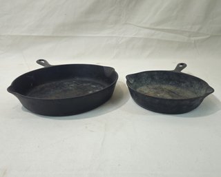 Vintage Griswold #5 & #8 Cast Iron Skillet Pans Group