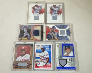 Assorted 2001 Game-Worn Jersey Baseball Cards Group