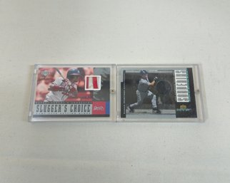 Assorted 2001 Game-Used Batting Glove Relic Baseball Cards Group