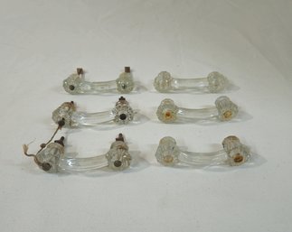 Antique Pressed Glass Drawer Pulls Set