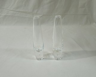Vintage Steuben Glass 7989 Teardrop Crystal Bud Vases Group
