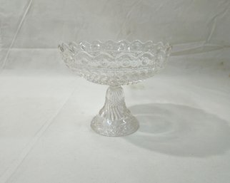 Antique EAPG Crescent Glass Compote