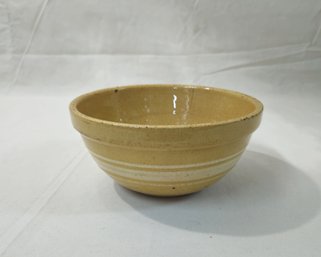 Vintage 8 1/2' Banded/Striped Yellow Ware Mixing Bowl